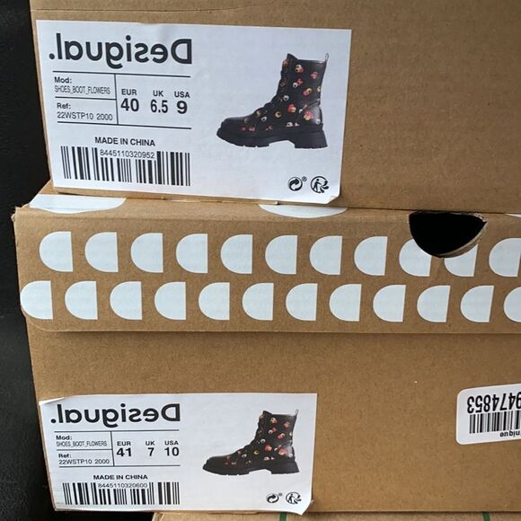 🔥Desigual Floral lace-up boots New with box - Picture 7 of 15